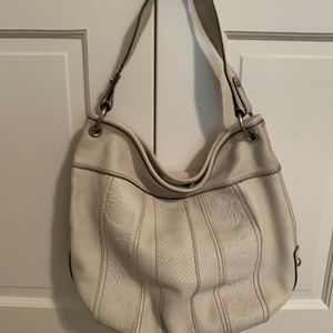 Fossil Large Cream Leather Hobo